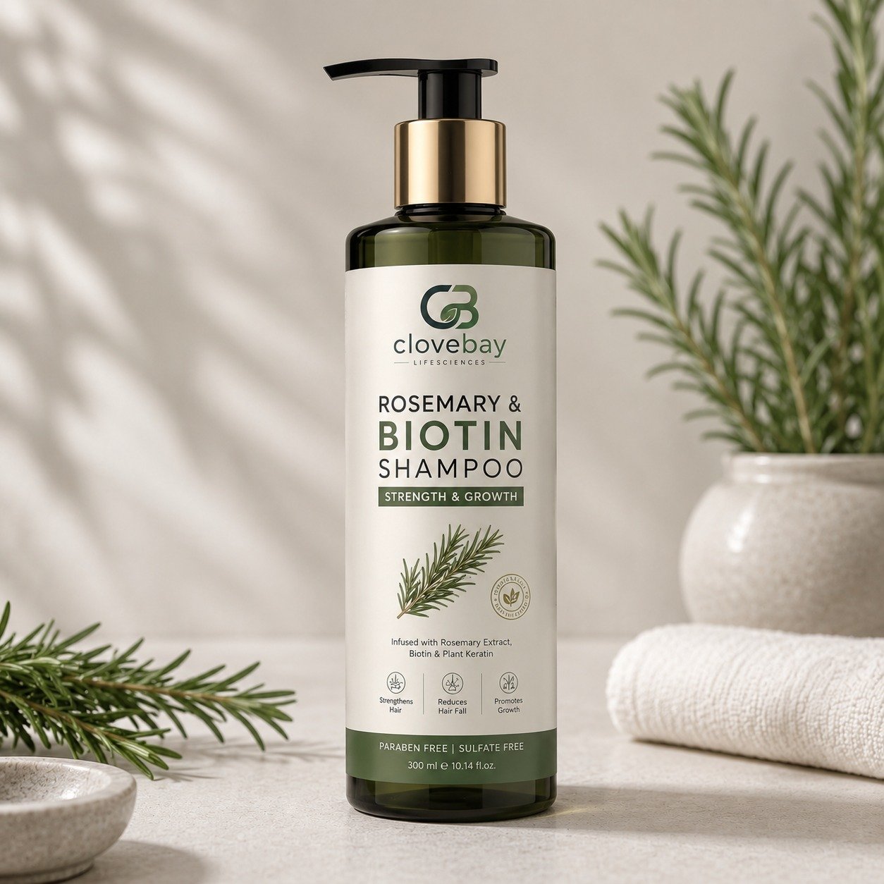 Clovebay Rosemary & Biotin Hair Shampoo by CloveBay Lifesciences